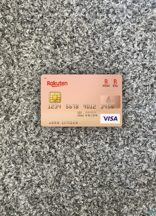 Download Japan Rakuten Bank visa card photolook front Photoshop template